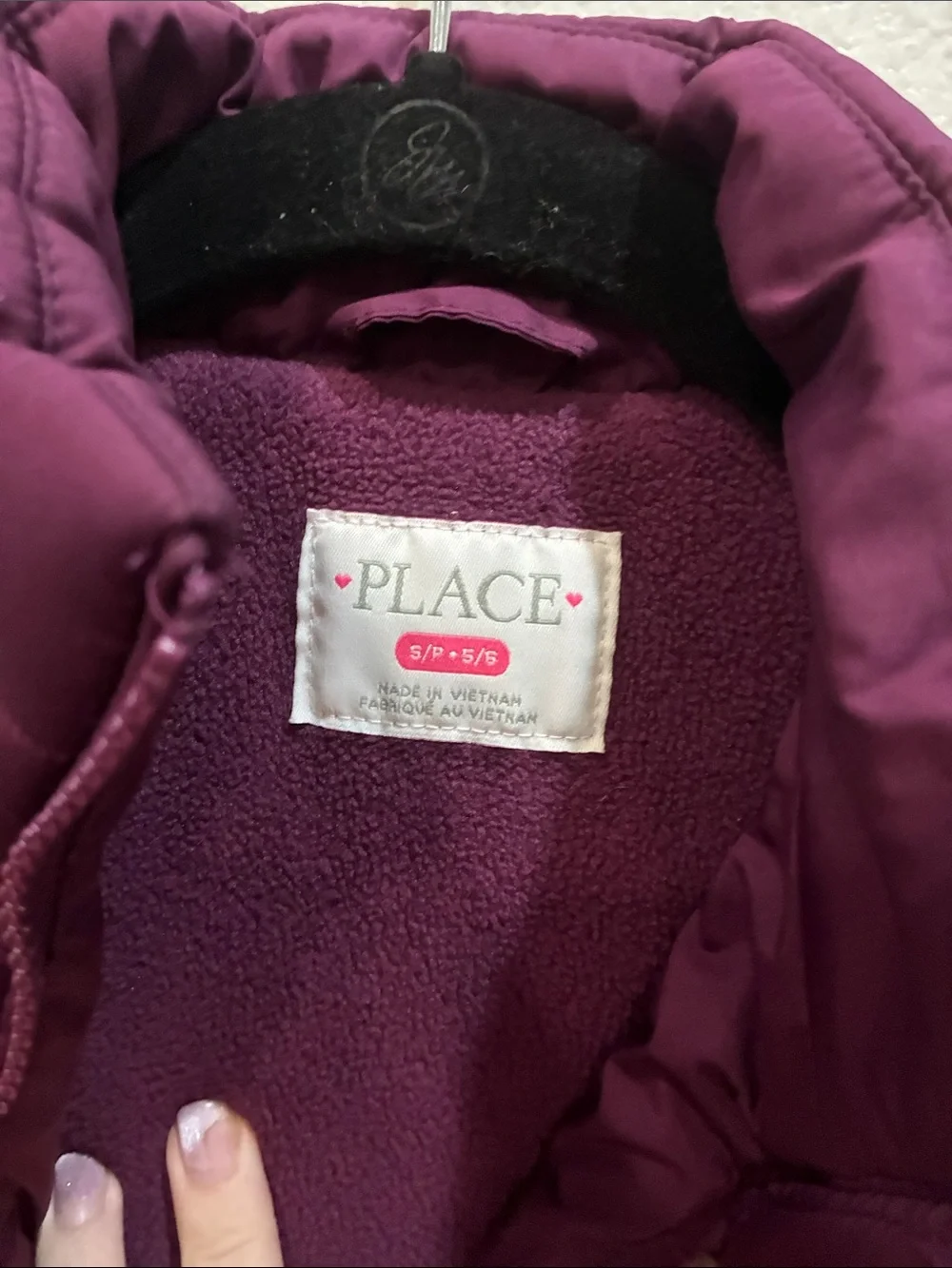 The Children's Place Plum Quilted Puffer Vest